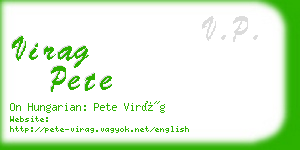 virag pete business card